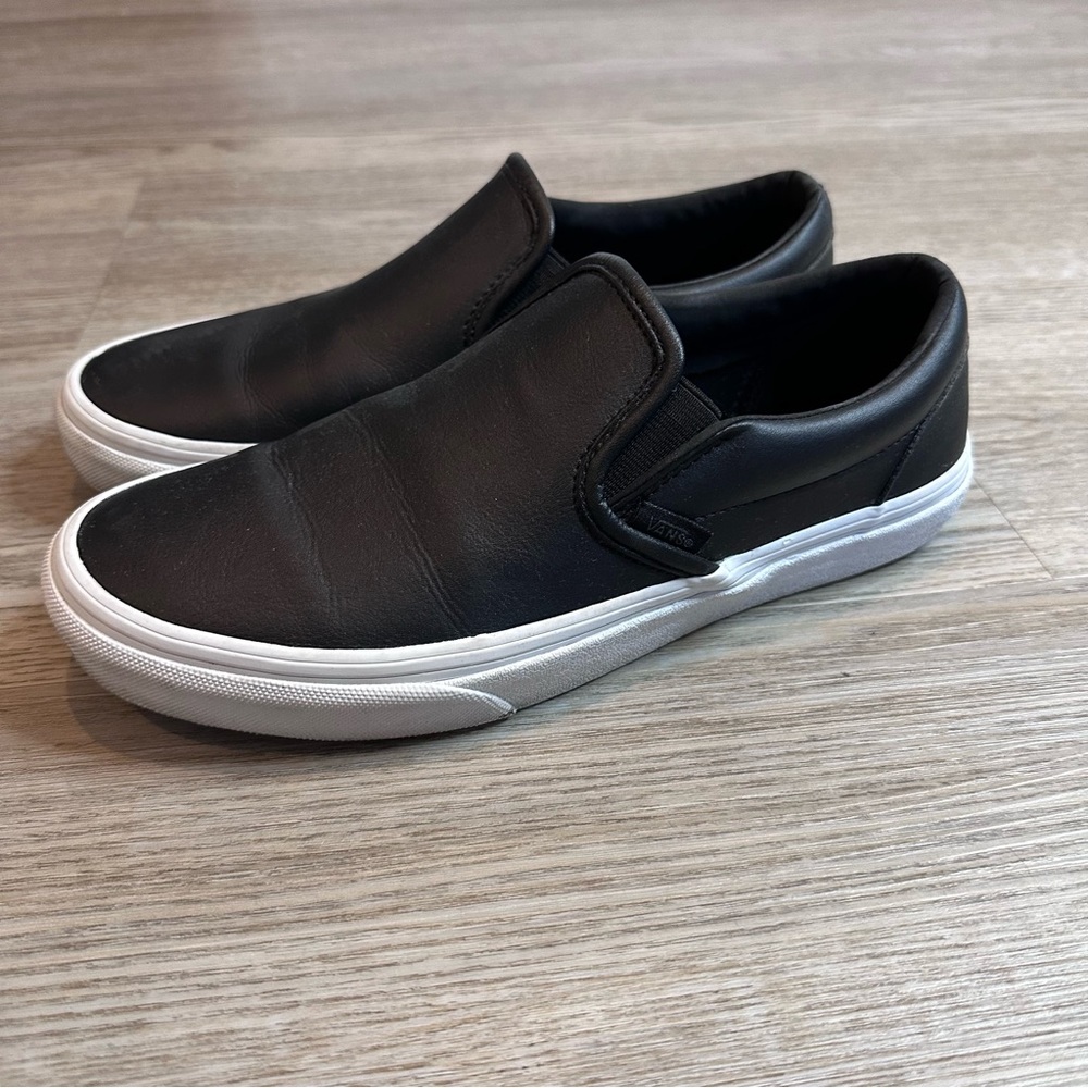 Vans Classics Solid Leather Slip Ons - image 4